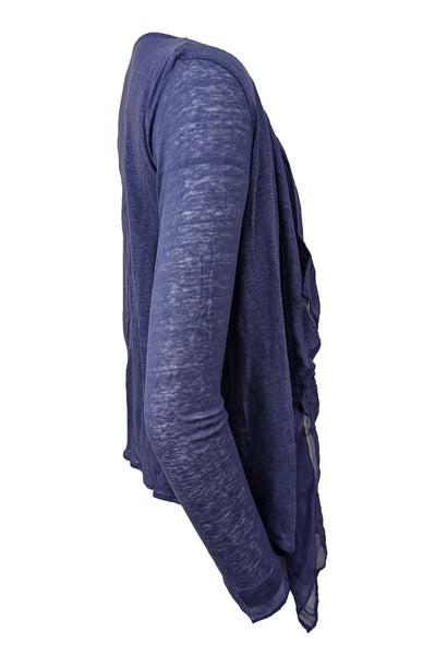 Majestic Filatures Women's Purple Linen Silk Wrap Cardigan Size X-Small NWT