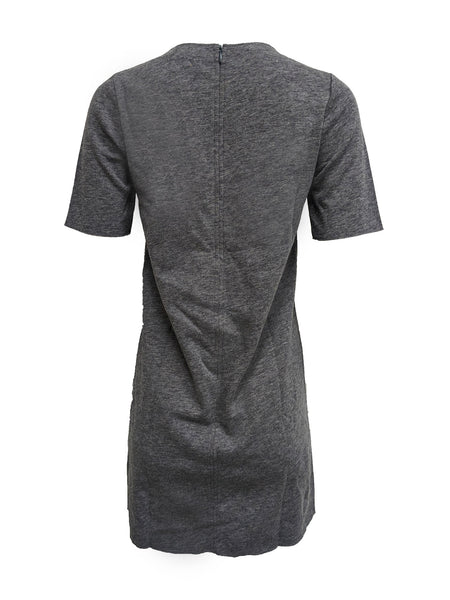 Majestic Filatures Women's Heather Grey Zipper Dress Size X-Small NWT