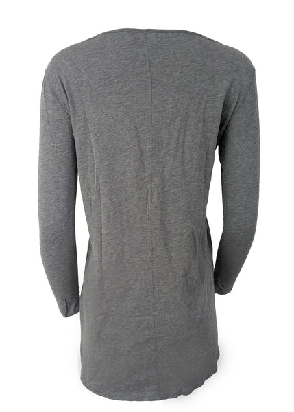 Majestic Filatures Women's Grey Cotton Cashmere T-Shirt Dress Size XS NWT