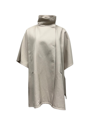 Max Mara Women's Beige Malaga Button Closure Poncho One Size NWT