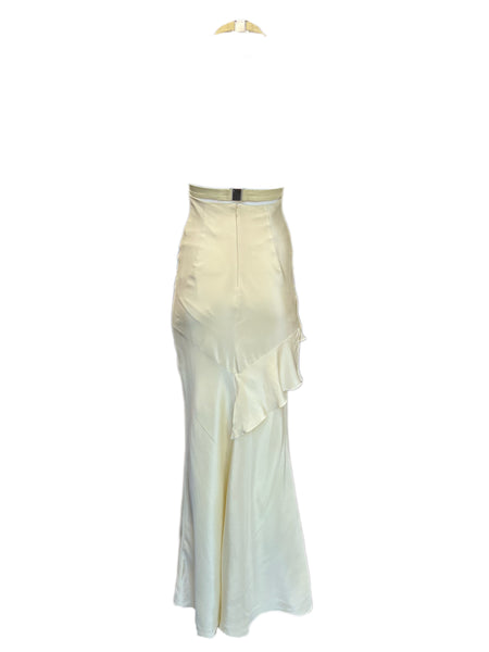 Max Mara Women's Yellow Malesia Halter Dress Size 4 NWT