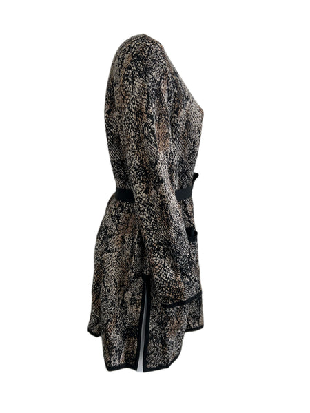Marina Rinaldi Women's Brown Malibu Knitted Belted Cardigan Size XL NWT