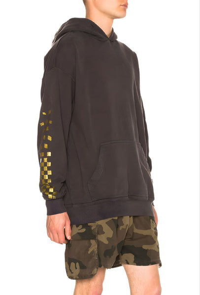 RHUDE Men's Black Malibu Gold Rhacer Cotton Hoodie #TSW01 NWT