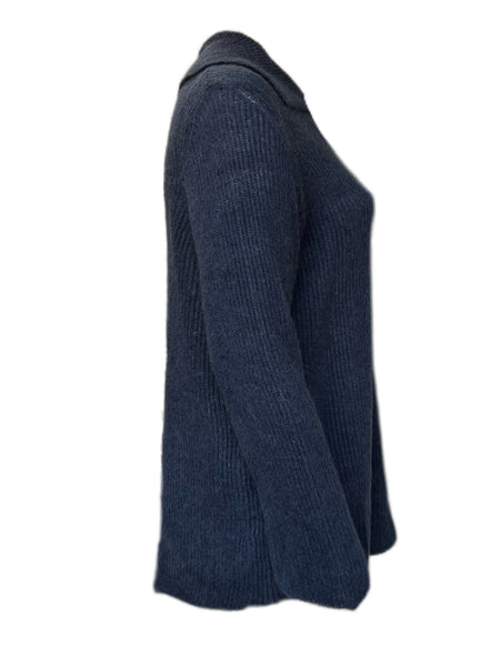 Marina Rinaldi Women's Navy Mammola Long Sleeves Knitted Cardigan Size XL NWT