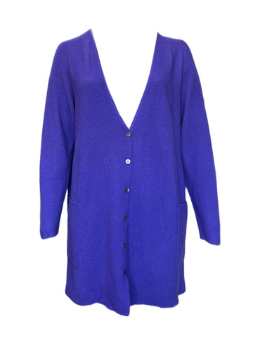 Marina Rinaldi Women's Purple Maori Cashmere Cardigan NWT