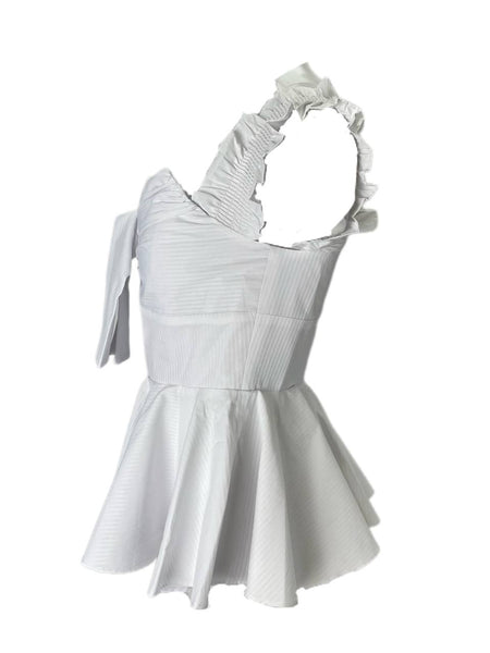 StyleKeepers Women's White Neiman Marcus Sleeveless Peplum Top NWT
