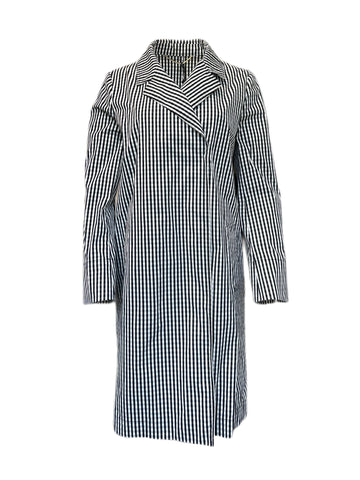 Marella By Max Mara Women's Black Marna Plaid Rain Coat Size  8 NWT