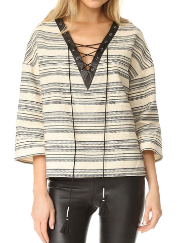 Rebecca Minkoff Women's Lace-Up Martin Top