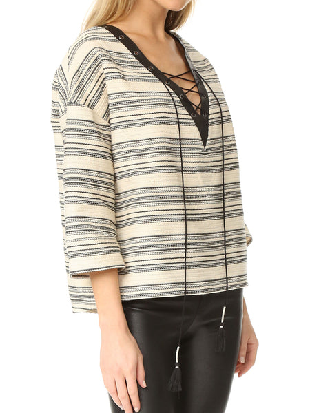 Rebecca Minkoff Women's Lace-Up Martin Top