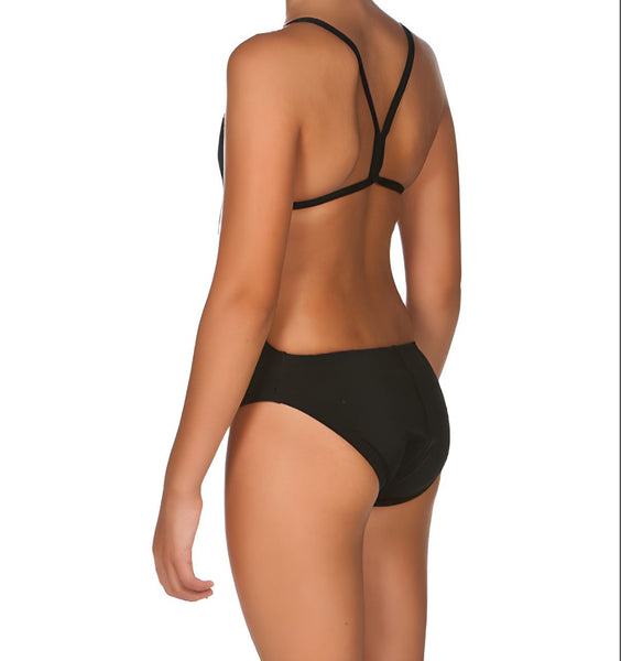ARENA Women's Black Mast Thin Straps One Piece Swimsuit #2375855 NWT