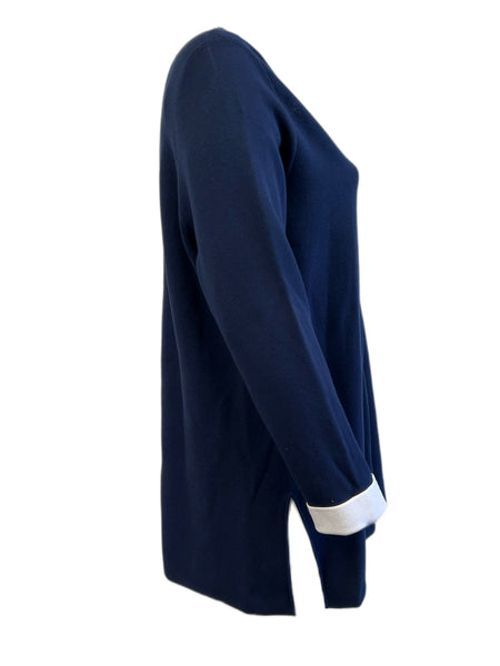 Marina Rinaldi Women's Navy Master Knitted Cardigan Size XL NWT