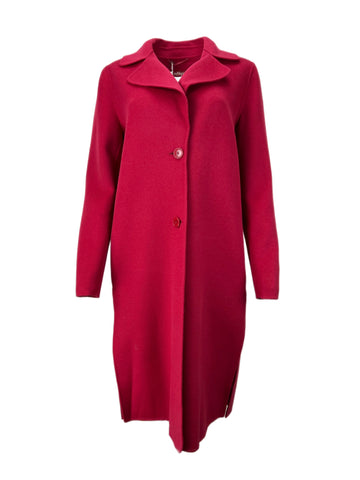 Max Mara Women's Red Master Virgin Wool Blended Coat NWT