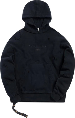 KITH X MASTERMIND WORLD Men's Black Reverse Knit Hoody KH2254 X-Large NEW