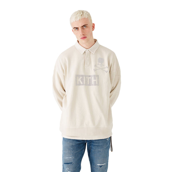 KITH X MASTERMIND WORLD Men's Turtle Dove Embellished Rugby KH3395 NEW