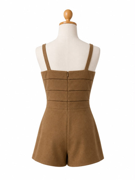 Max Mara Women's Brown Matassa Zipper Closure Jumpsuit NWT
