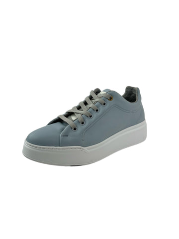 Max Mara Women's Sky Blue Maxiv Leather Lace Up Sneakers NWT