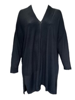 Marina Rinaldi Women's Black Medea Long Sleeves Knitted Cardigan Size XL NWT