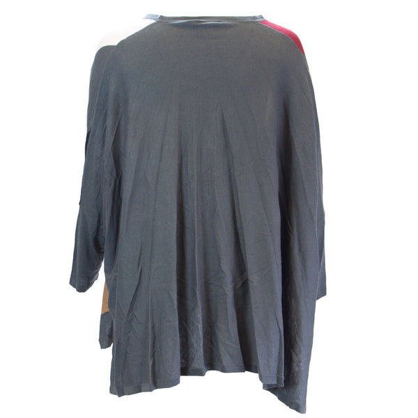 MARINA RINALDI Women's Grey Multicolor Melodico Cardigan $885 NWT