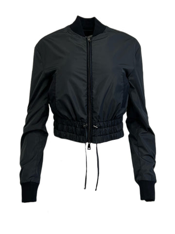 Max Mara Women's Black Meringa Elastic Waist Jacket Size 4 NWT
