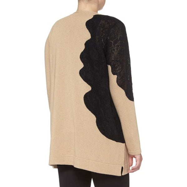 MARINA RINALDI Women's Merletto Lace Detail Cardigan