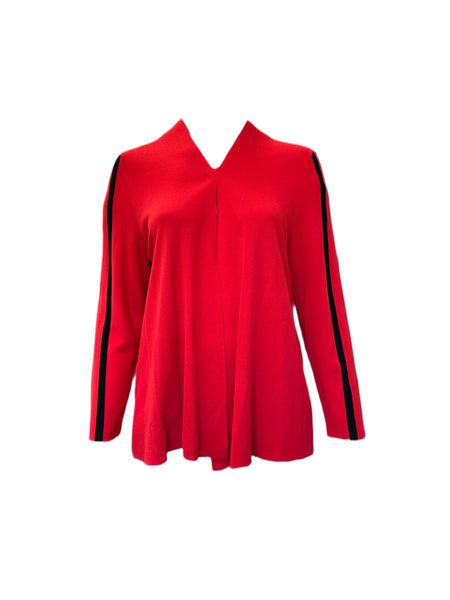 Marina Rinaldi Women's Red Mia Open Front Cardigan NWT