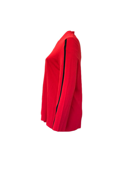 Marina Rinaldi Women's Red Mia Open Front Cardigan NWT