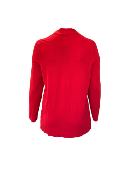 Marina Rinaldi Women's Red Mia Open Front Cardigan NWT