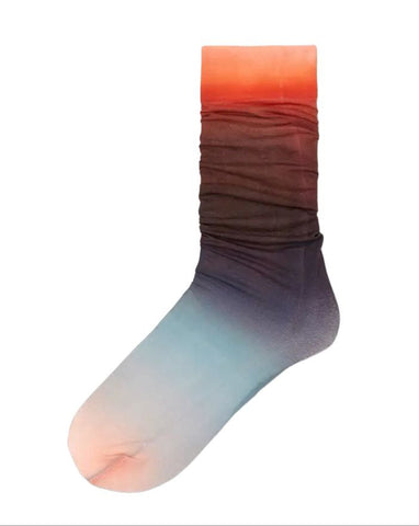 HYSTERIA by HAPPY SOCKS Women's Orange Ombre Mia Ankle Socks One Size NWT