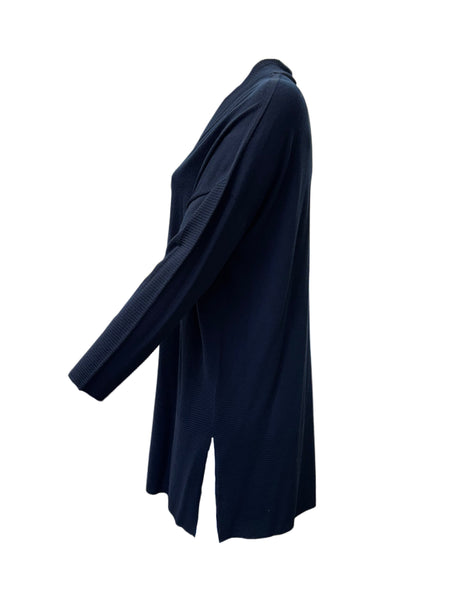 Marina Rinaldi Women's Blue Micaela Open Front Cardigan NWT