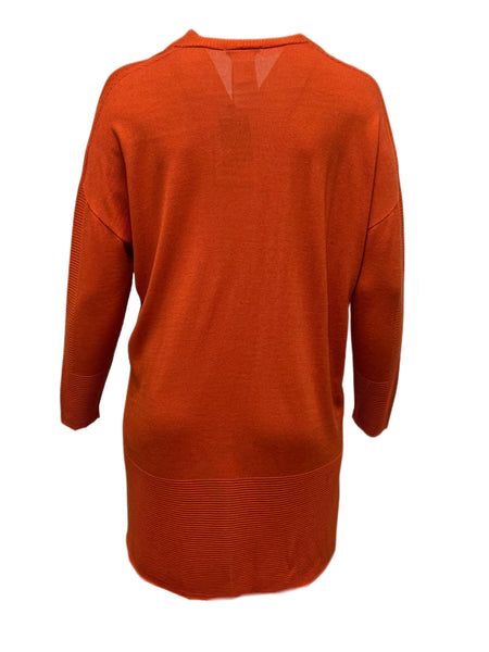 Marina Rinaldi Women's Orange Micaela Knitted Cardigan NWT