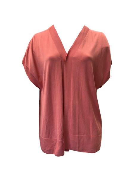 Marina Rinaldi Women's Pink Miceneo Open Front Cardigan NWT