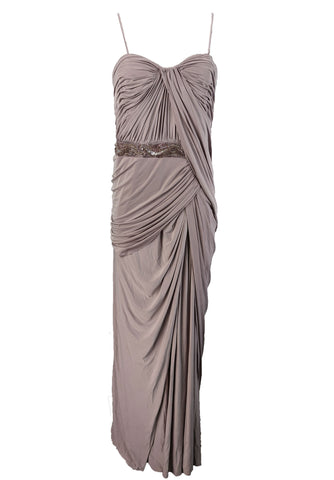 Mignon Women's Lavender Quartz Beaded Gown  VM625 Size 12 NWT
