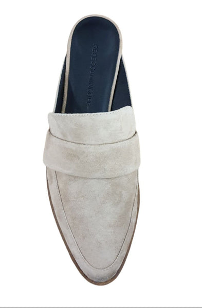 REBECCA MINKOFF Women's Taupe Kid Suede Mika Slip On Loafers #M2130005 NWB