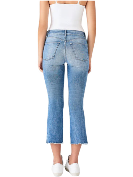 DL1961 Women's Milton Bridget Cropped Mid Rise Insculpt Boot Jeans Size 27 NWT