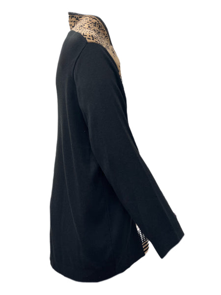 Marina Rinaldi Women's Black Minimale Long Sleeves Knitted Cardigan Size XL NWT