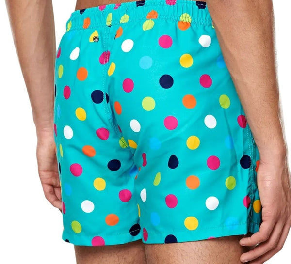 HAPPY SOCKS Men's Mint Big Dot Mesh Lining Swimming Shorts Large NWT