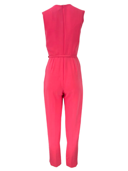 Max Mara Women's Pink Mirna Sleeveless Keyhole Neck Jumpsuit NWT