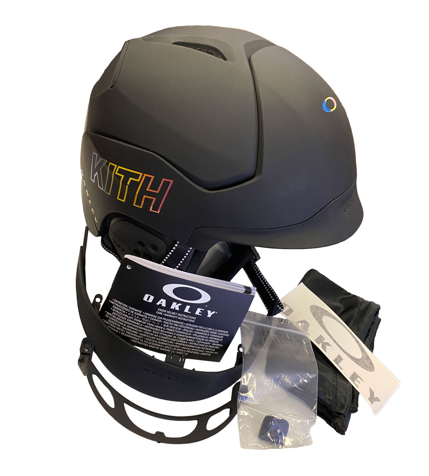 kith ski goggles OAKLEY X KITH Unisex Black/Iridescent Mod5 Snow Helmet Limited Edition – Walk Into Fashion