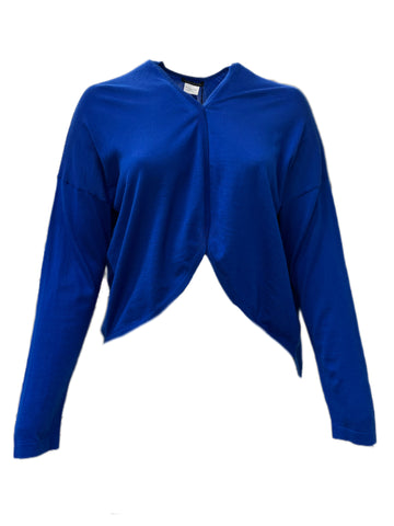 Marina Rinaldi Women's Blue Moda Knitted Virgin Wool Cardigan Size XL NWT