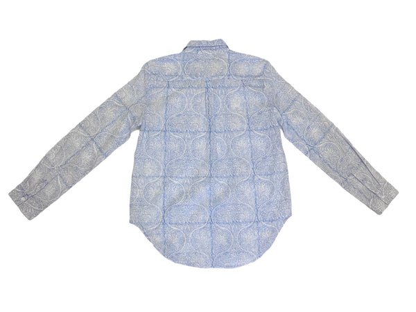 ROBERTA ROLLER RABBIT Women's Blue Moon Guy Shirt $110 NEW