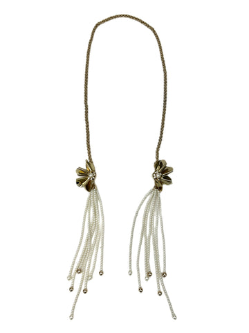 Max Mara Women's Perla Musa Pearl Tassel Chain Necklace One Size NWT