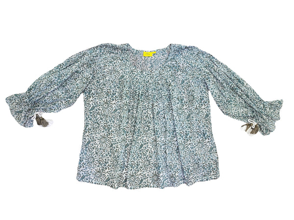 ROBERTA ROLLER RABBIT Women's Mint My Jamuna Top Sz L $145 NEW