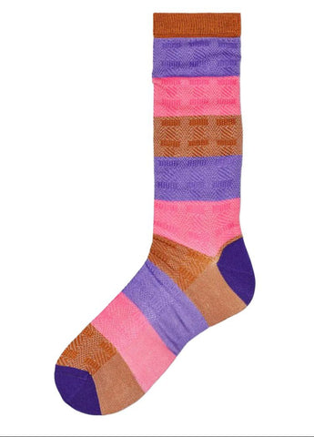 HYSTERIA by HAPPY SOCKS Women's Pink Myggan Mid High Sock 8-10 NWT