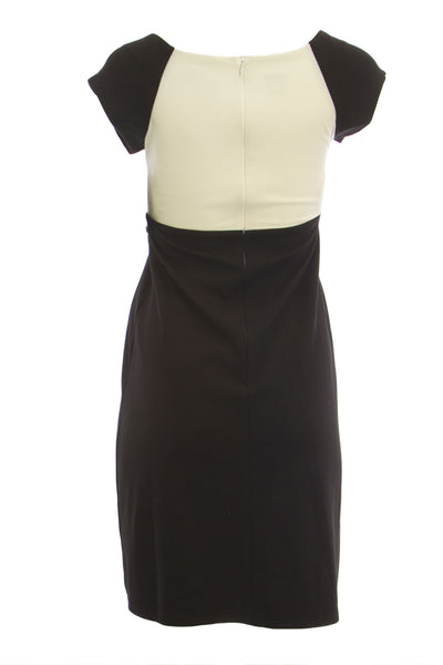 OLIAN Maternity Women's Embellished V-Neck Dress Sz X-Small Black Ivory