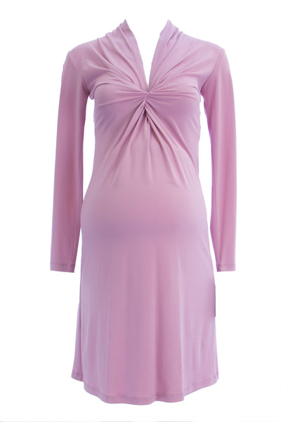 OLIAN Maternity Women's Twist Accent Long Sleeve Sheath Dress X-Small Rouge