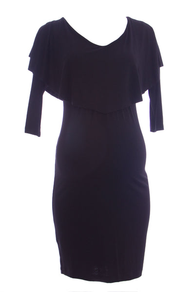 OLIAN Maternity Women's Nursing Layered Top 3/4 Sleeve Dress $148 NWT