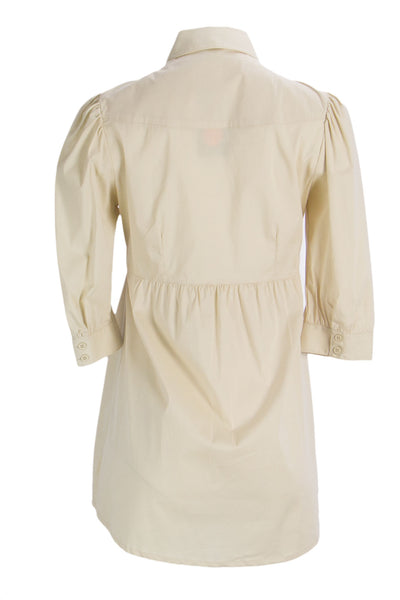 OLIAN Maternity Women's Sand Breast Pockets Button Down Shirt Tunic  XS $125 NWT