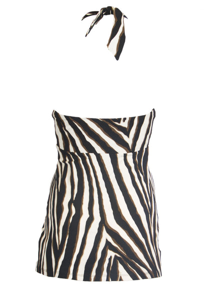 OLIAN Maternity Women's Multi Animal Print Halter Top XS $98 NWT