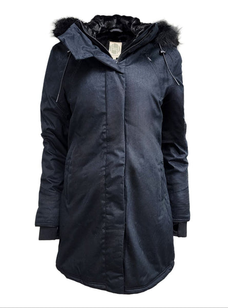 HoodLamb Women's Nightwatch Black Nordic Warm Natural Hemp Parka NWT