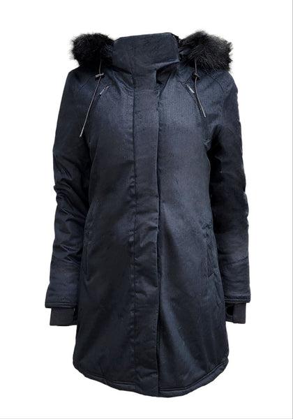 HoodLamb Women's Nightwatch Black Nordic Warm Natural Hemp Parka NWT